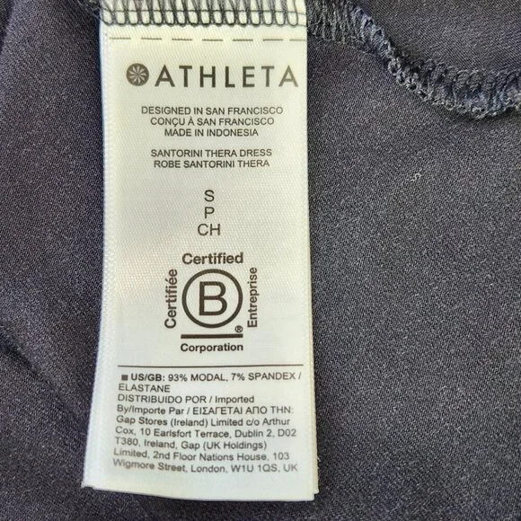 Athleta Santorini Thera Dress S Black Sleeveless Short Fit & Flare 531173 - Picture 9 of 11